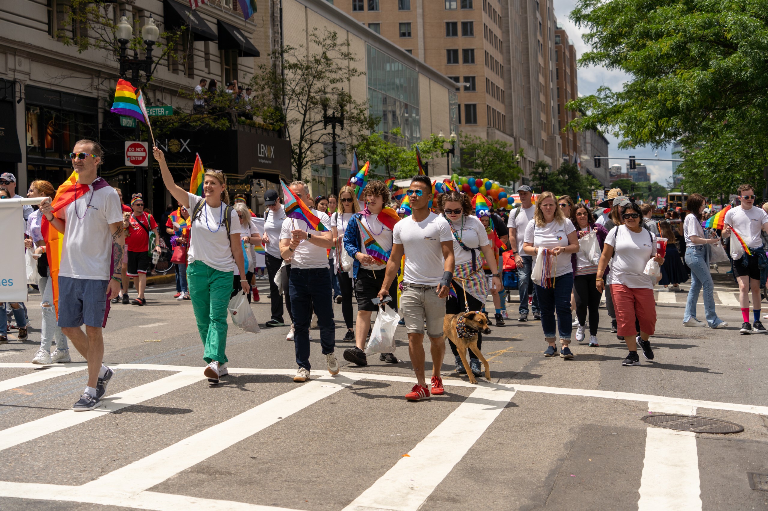 Alkermes Waltham employees at Boston's pride parade