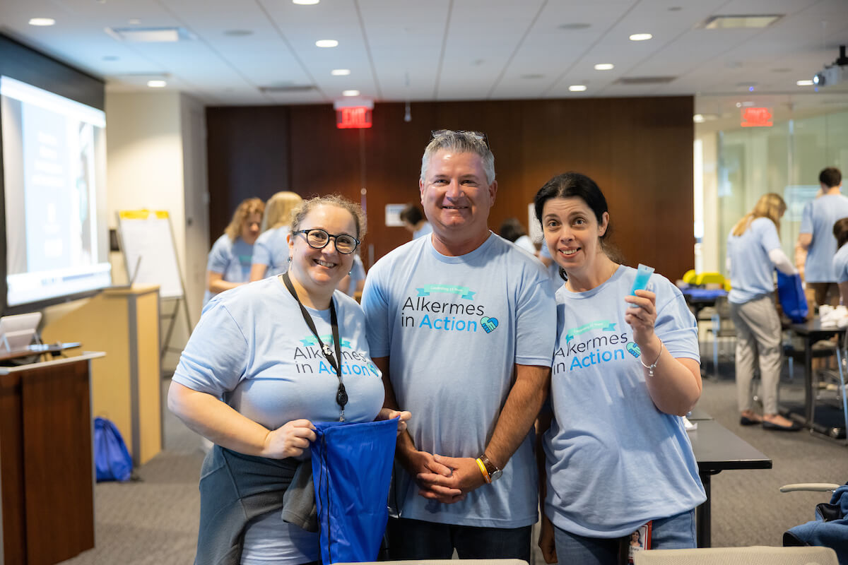 Alkermes Waltham employees at Boston's pride parade