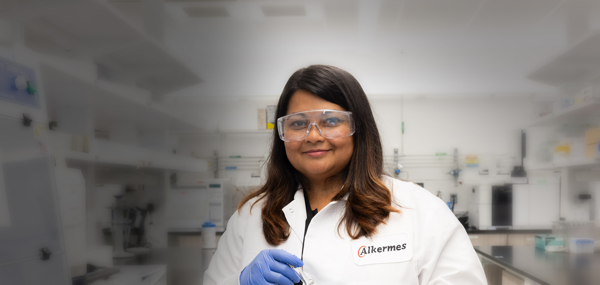 woman in lab