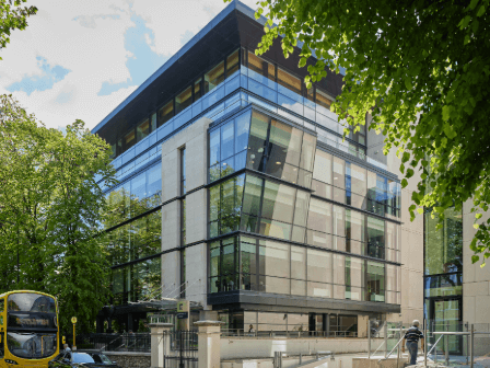 Exterior of Alkermes global headquarters office in Dublin, Ireland